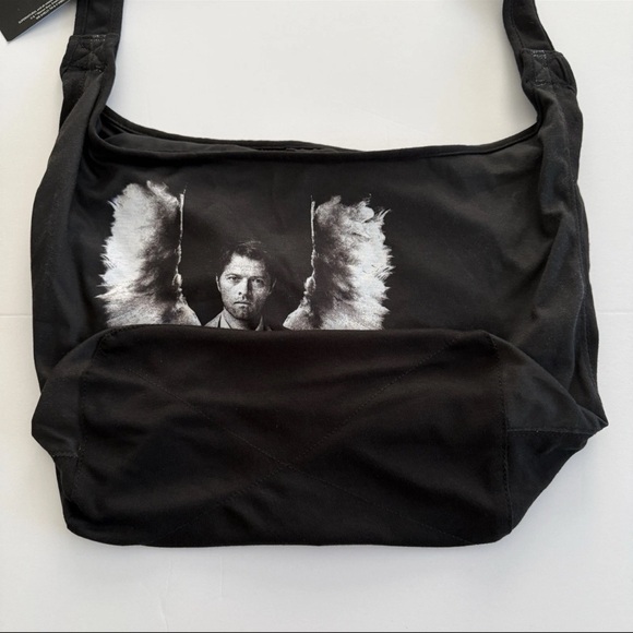 Hot Topic Bioworld Supernatural Castiel Angel Hobo Tote Shoulder Bag Purse RARE! - Picture 5 of 16